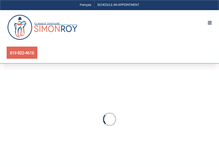 Tablet Screenshot of cliniquedentairesimonroy.com